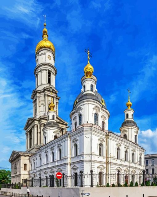 Assumption Cathedral Kharkiv paint by numbers