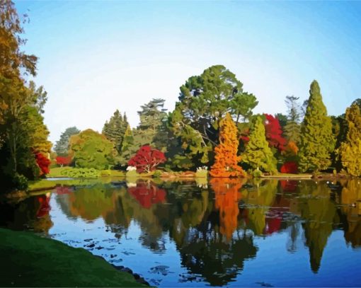 Autumn Sheffield Park and Garden paint by numbers