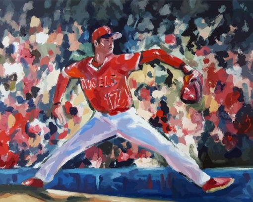 Baseball Pitcher Art paint by numbers