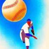 Baseball Pitcher paint by numbers