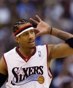 Basketball Allen Iverson paint by numbers