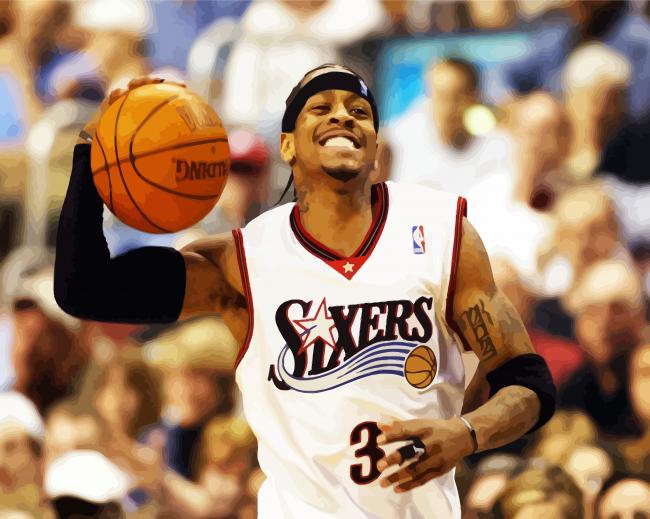 Basketball Player Allen Iverson paint by numbers