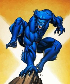 Beast X Men Marvel paint by numbers