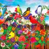 Birds and Flowers paint by numbers
