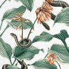 Black Snakes in Hosta Plant Art paint by numbers