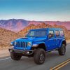 Blue Jeep Car paint by numbers