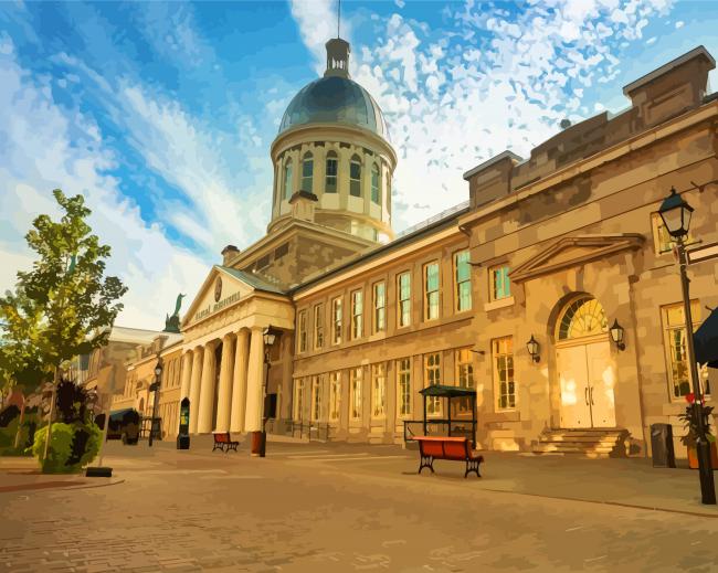 Bonsecours Market Montreal paint by numbers