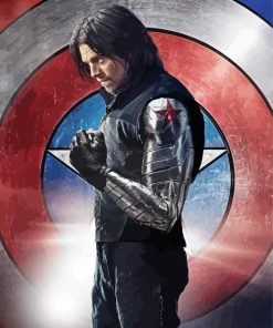 Bucky Barnes Captain America paint by numbers