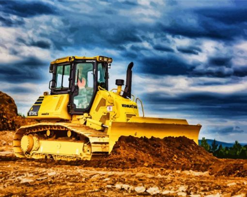 Bulldozer paint by numbers