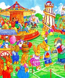 Bunnies Circus paint by numbers