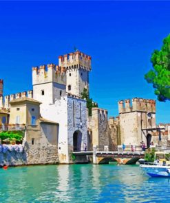 Castello Di Sirmione Lake Garda paint by numbers