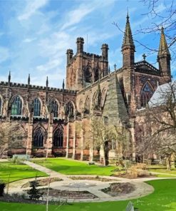 Chester Cathedral England paint by numbers