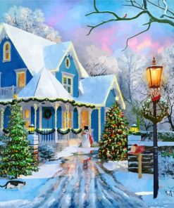 Christmas at Home paint by numbers