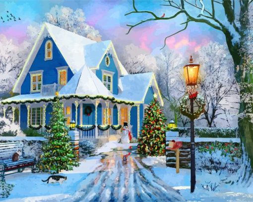Christmas at Home paint by numbers