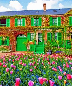 Claud Monet House Giverny paint by numbers