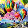 Colorful Airballoons Up paint by numbers