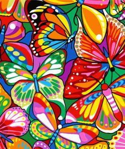 Colorful Butterflies paint by numbers