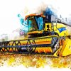 Combine Harvester Splater Art paint by numbers