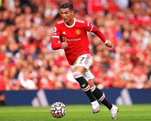 Cristiano Ronaldo Man United paint by numbers