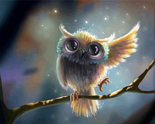Cute Little Owl paint by numbers