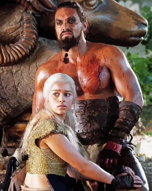 Daenerys Targaryen and Drogo paint by numbers