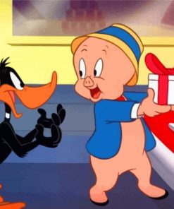 Daffy Duck and Porky Pig paint by numbers