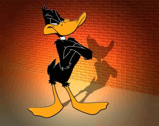 Daffy Duck from Looney Tunes paint by numbers