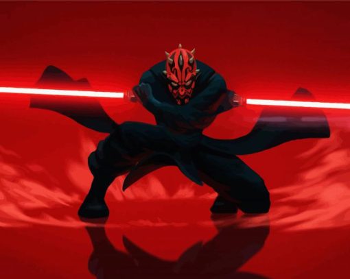 Darth Maul Star Wars paint by numbers
