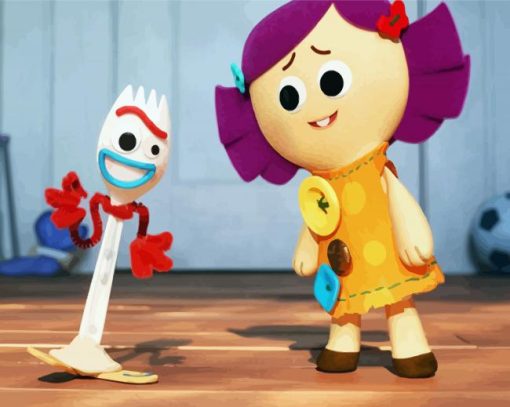 Dolly and Forky paint by numbers