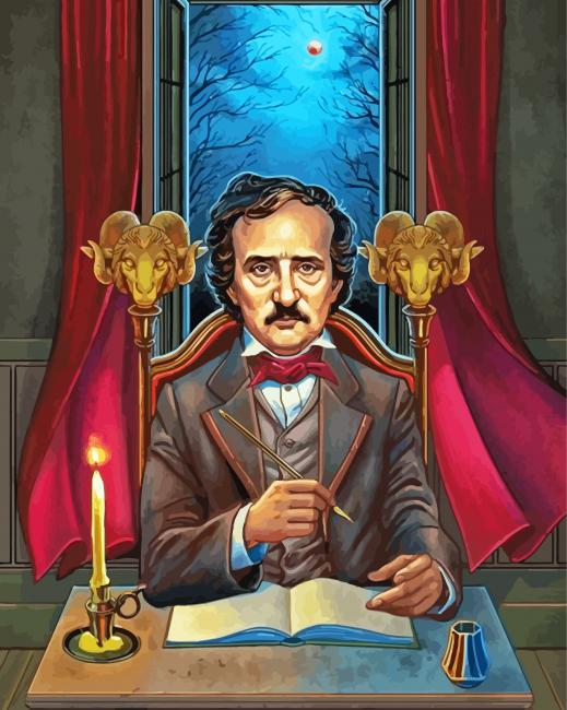 Edgar Allan Poe paint by numbers