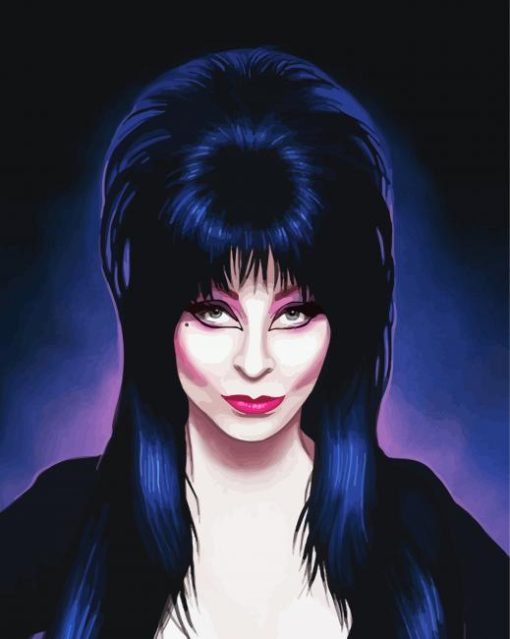 Elvira Mistress of The Dark paint by numbers
