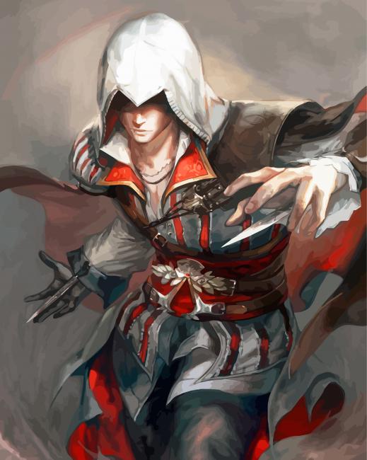 Ezio Assassin Game paint by numbers