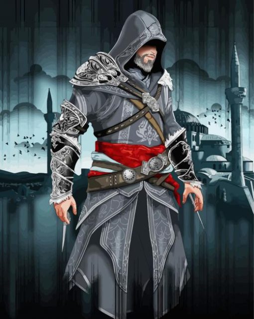 Ezio Assassins Creed Video Game paint by numbers