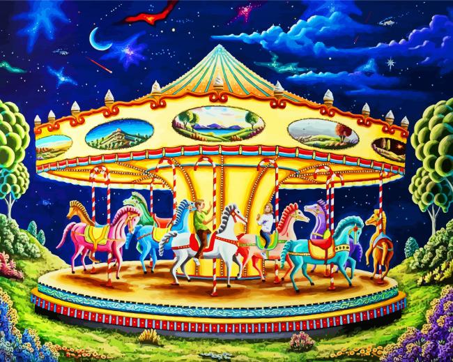 Fantasy Dreamy Carousel paint by numbers