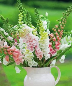 Foxglove Plants Vase paint by numbers