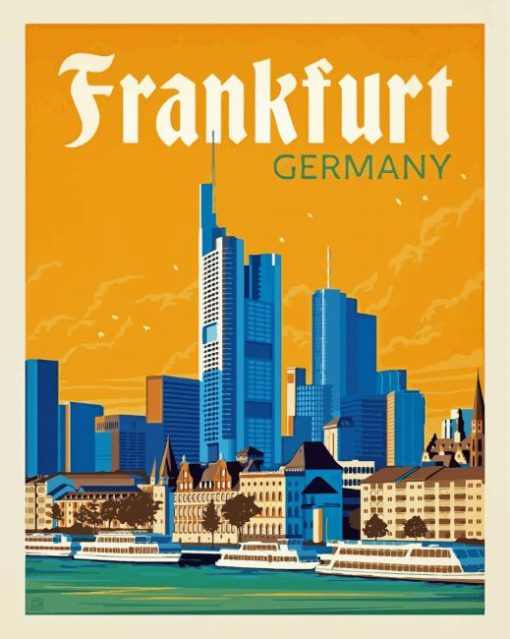 Frankfurt Germany Poster paint by numbers