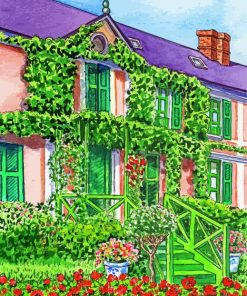 Giverny Monet House Art paint by numbers
