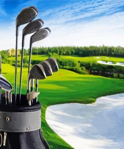 Golf Bag Equipment paint by numbers