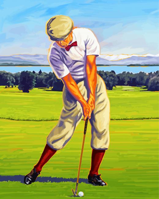 Golf Player paint by numbers