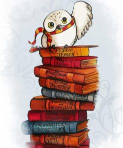 Hedwig on Books paint by numbers