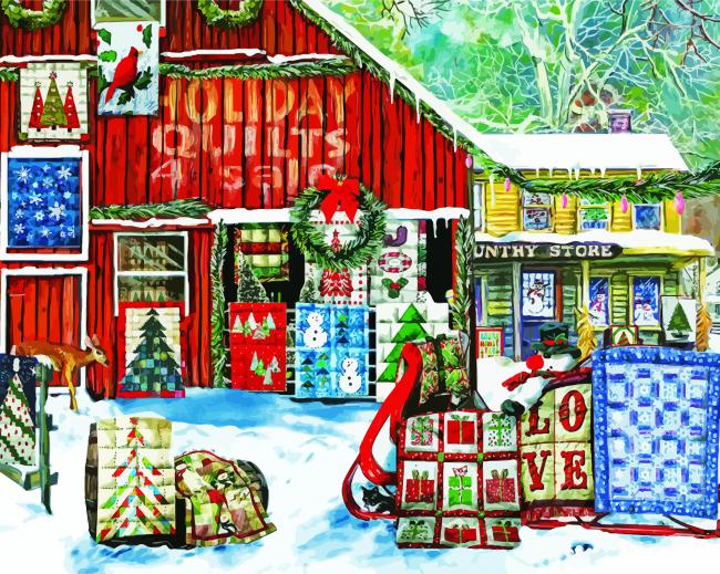 Holiday Quilts paint by numbers