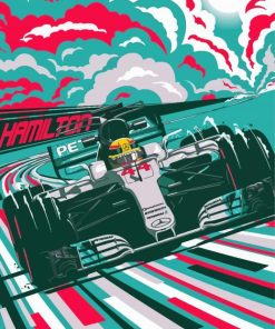 Illustration Formula One paint by numbers