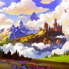 Illustration Hogwarts Castle paint by numbers