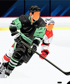 Illustration Ice Hockey Players paint by numbers