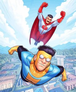 Invincible and Omni Man paint by numbers