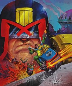 Judge Dredd Animation paint by numbers