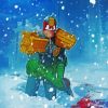Judge Dredd in Snow paint by numbers