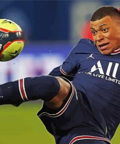 Kylian Mbappé Footballer paint by numbers