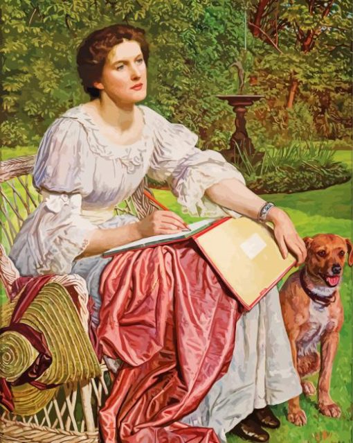 Lady in Garden paint by numbers