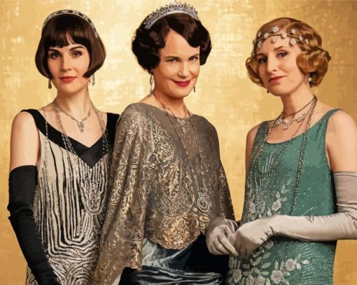 Lady Mary With Anna And Cora Crawley Paint By Number